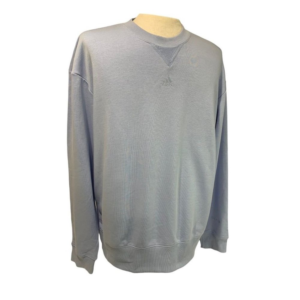 Small Adidas Men's Light Blue New French Terry Sweatshirt‎ IC9813